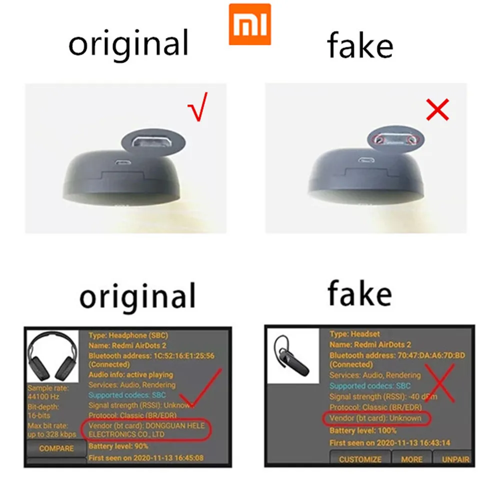 

50pcs/lot wholesale Xiaomi Redmi AirDots 2 TWS wireless bluetooth headset