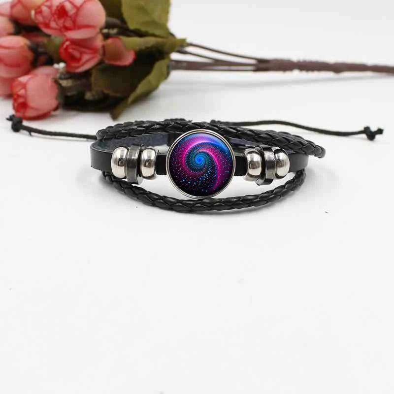 

New accessories Galaxy series woven leather bracelet fashion jewelry