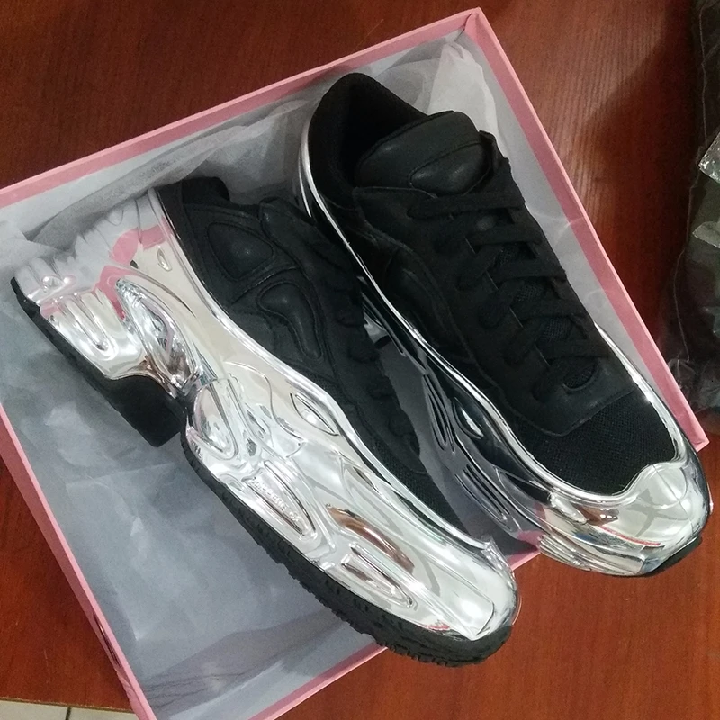 Женские туфли на танкетке [DEAT] черные повседневные из искусственной кожи высокой