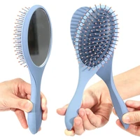 blue zoom 2 in 1 massage comb mirror hairdressing famous hairdresser
