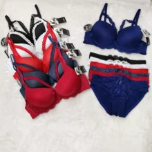 Roupa interior feminina terno sexy empurrar para cima sutiã e calcinha conjunto feminino íntima rendas floral lingerie copo completo sutiã underwire bralette (2)