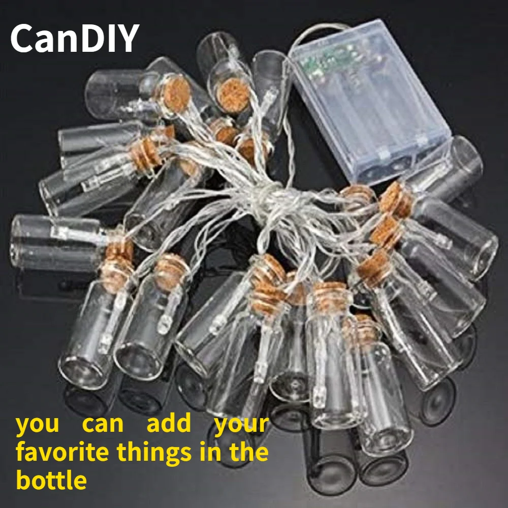 

20led DIY Bottle Light Led Wedding Decoration Ramadan Decoration Eid Decor Battery Light Indoor and Outdoor Fairy Garden