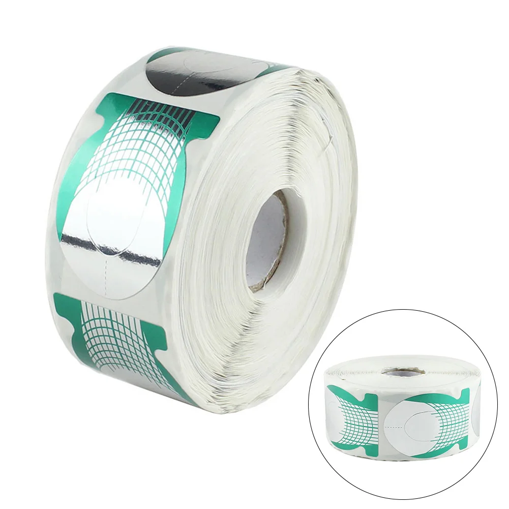 500 шт/рулон Типсы зеленый Маникюр прочный лак в форме рыбы профессиональный УФ