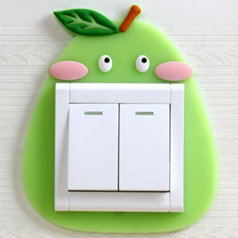 Милый светящийся настенный стикер для выключателя бытовой наклейки на