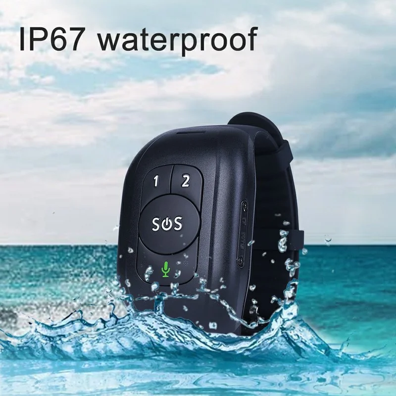 V48 4G Full Netcom GPS отслеживание браслет говорящие часы IP67Waterproof выступающая кнопка