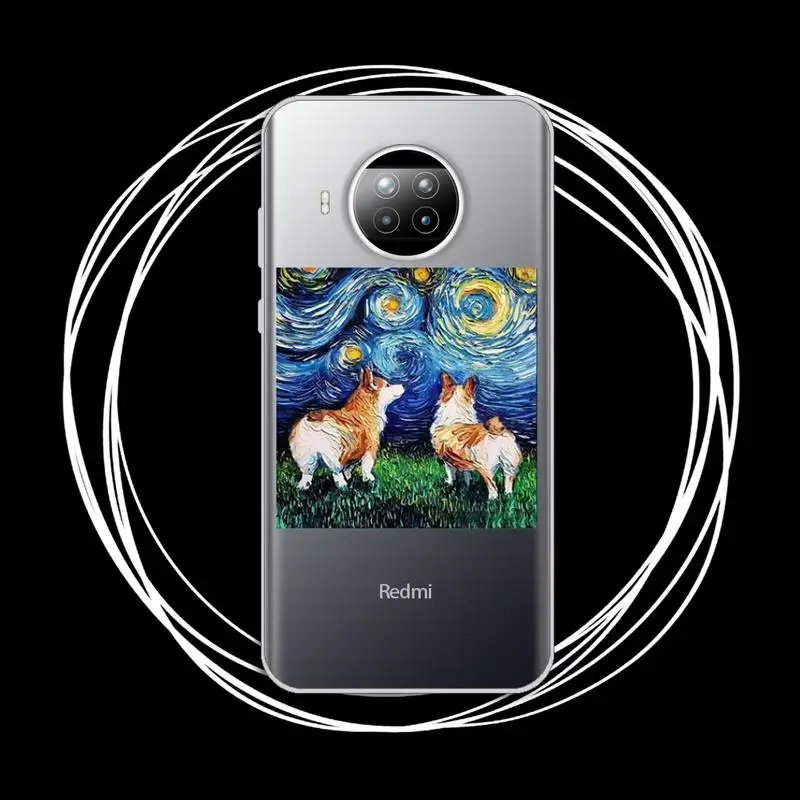 

Art oil painting beautiful fashion Phone Case Transparent for xiaomi redmi note 8 9 9s 11 10t lite pro
