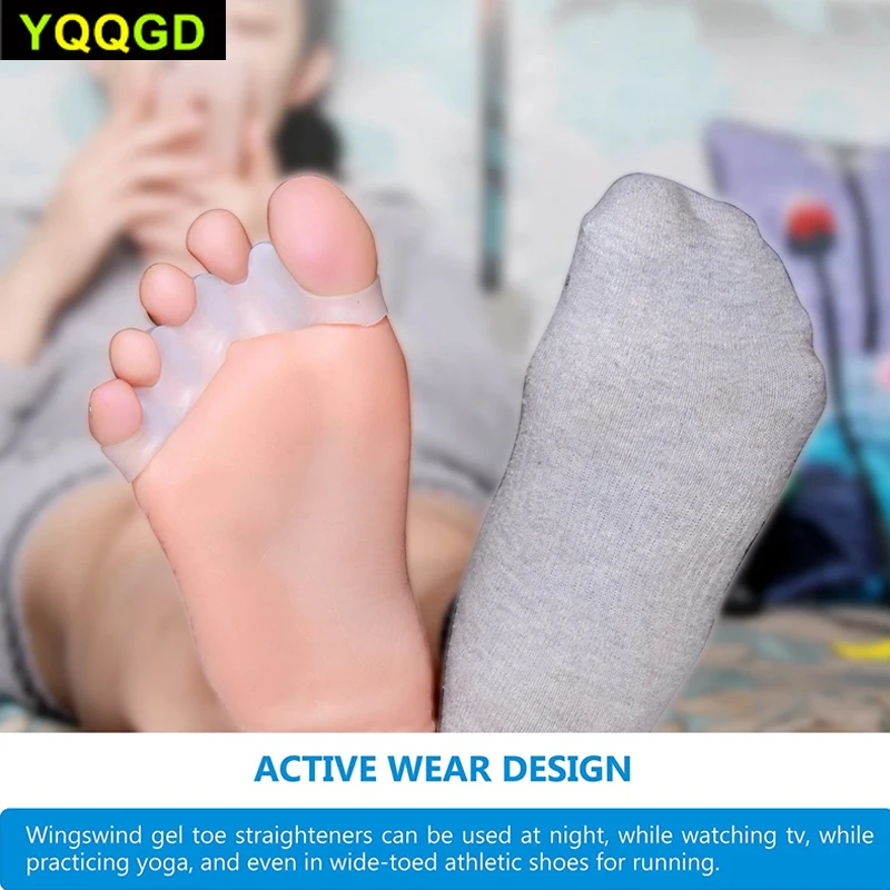 1 пара гелевых резиновых носоупоров для пальцев ног которые используются