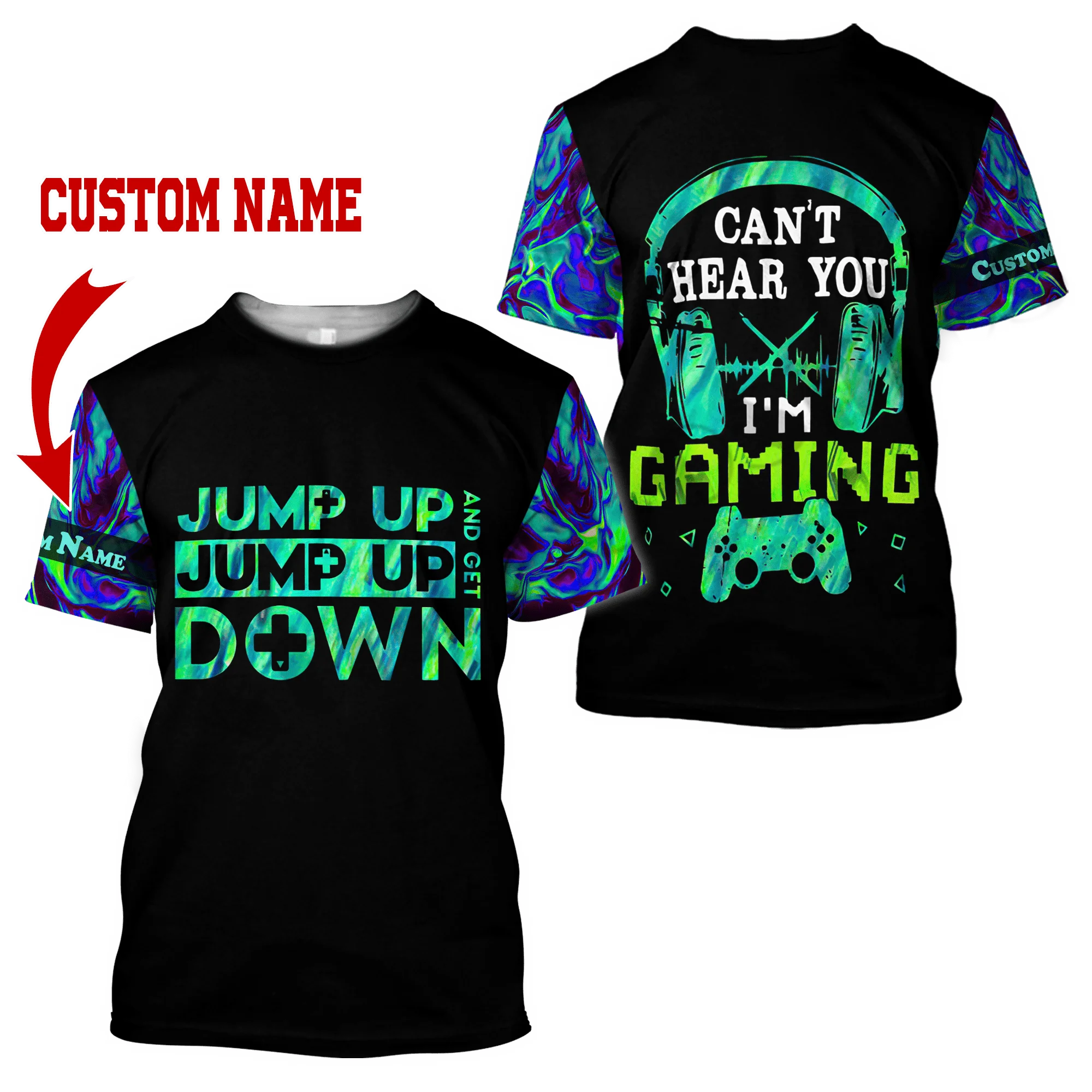 

PLstar Cosmos 3DPrint Newest Game Player Custom Name Unique Man/Woman Harajuku Streetwear Casual Funny T-Shirt Short Sleeve Q-1