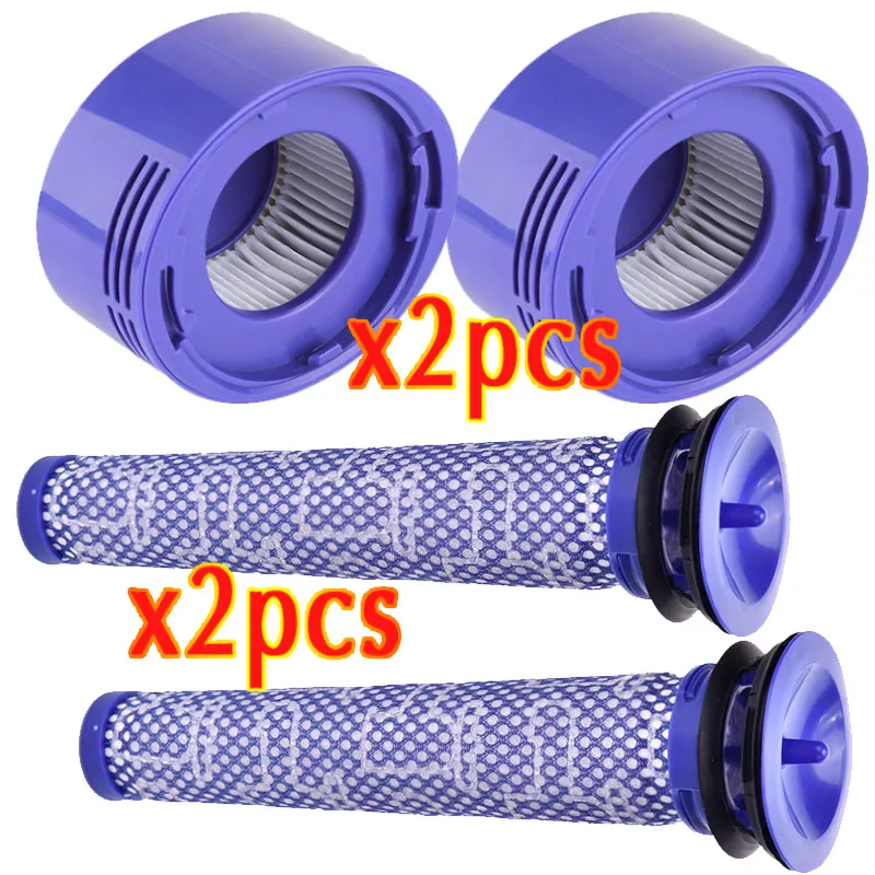 4pcs filter Набор вакуумных фильтров, предфильтры HEPA Post-фильтры, совместимые с Dyson V7 V8, абсолютные беспроводные вакуумные насосы для животных, запасные части для замены - Цвет: 4pcs filter