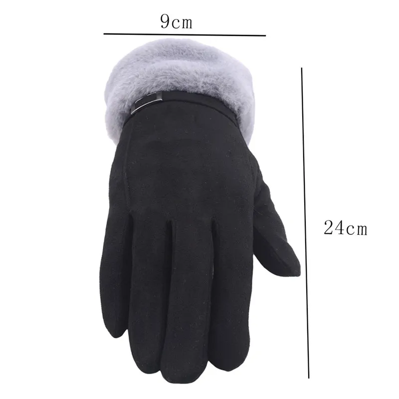 

Full Finger Gloves Winter Women Double Layer Padded Warm Gloves Female Mittens Gloves Clothing Accessories Hiking Glove