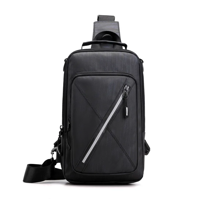 

Men's Chest Bags Multifunction Shoulder Crossbody Bag Men USB Charging Nylon Chest Package