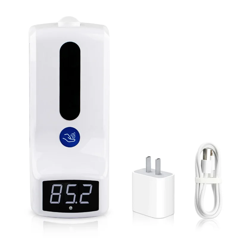 

Body Temperature Test and Automatic Induction Detection 1000ml Wash Free Hand sensor Sanitizer dispenser Thermometer