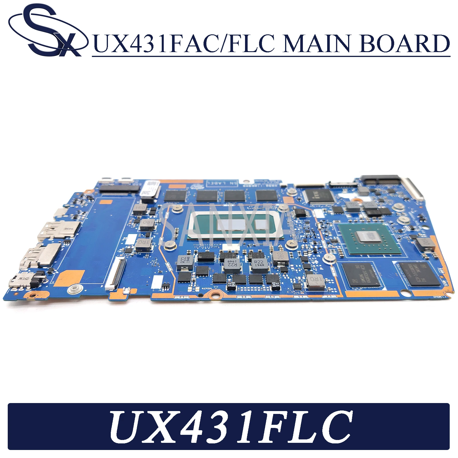kefu ux431facflc laptop motherboard for asus zenbook ux431flc ux431fn ux431f original mainboard 8gb ram i7 10510u mx150 4gb free global shipping