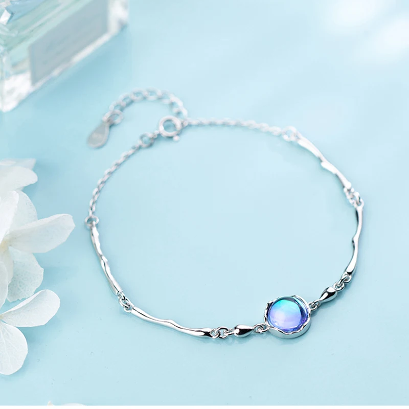 Женский браслет из серебра 925 пробы с кристаллами|Гибкие и жесткие браслеты| |