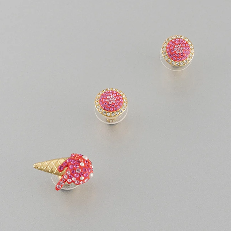 

2020 New Fashion Charm Sterling Silver Original 1:1 Copy, Cute Ice Cream Exquisite Fashion Earrings Women Luxury Jewelry Gifts