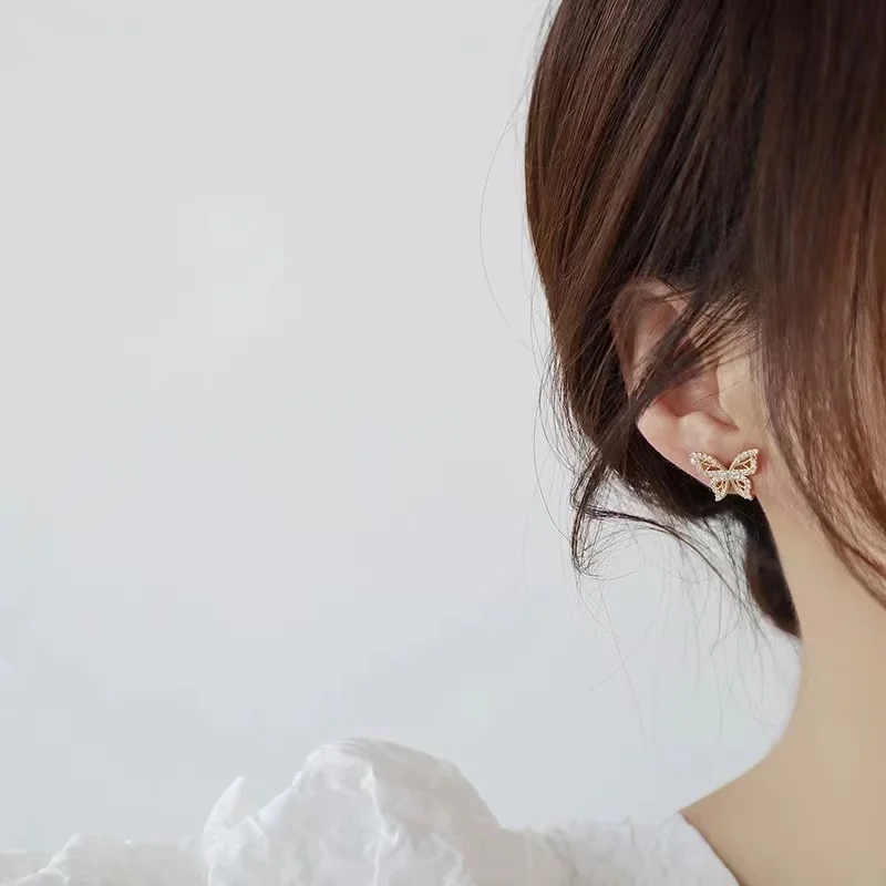 

Hot Trendy Clip Earrings Ear Hook Rhinestone Chain Ear Clips Pierced Earring Earrings Fashion Jewelry