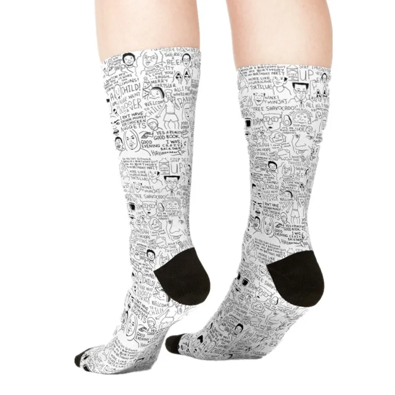 

2021 Women's socks kawaii Cartoons Adventure Printed Socks Woman harajuku Happy Funny Novelty cute girl gift Socks for women