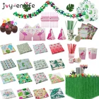 Салфетка Фламинго бумага, Гавайский тропический Свадебный декор, фламинго, украшение для вечерние ринки, девичник, Luau, товары для вечевечерние