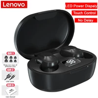 lenovo xt91 bluetooth headphones wireless stereo earphone gaming headset tws earpiece with mic touch control waterproof earbuds
