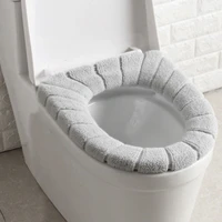 bathroom toilet cover washable soft winter warmer mat pumpkin shape toilet seat bidet covers simple solid color