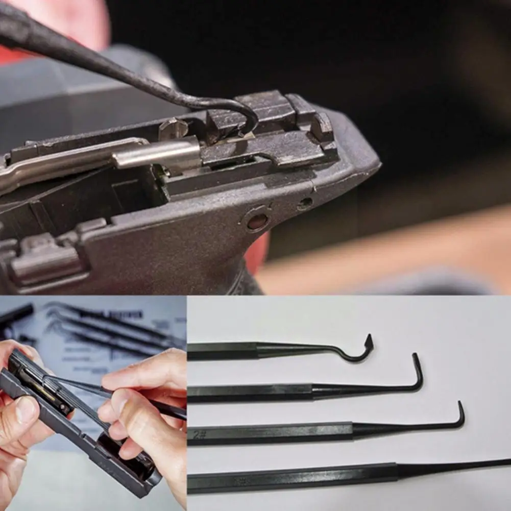 

Multipurpose Car Detailing Cleaning Tool Accessories Set Pick Picks 3 Brushes Double-headed Nylon Finished and 4 Wire Brush E2W1