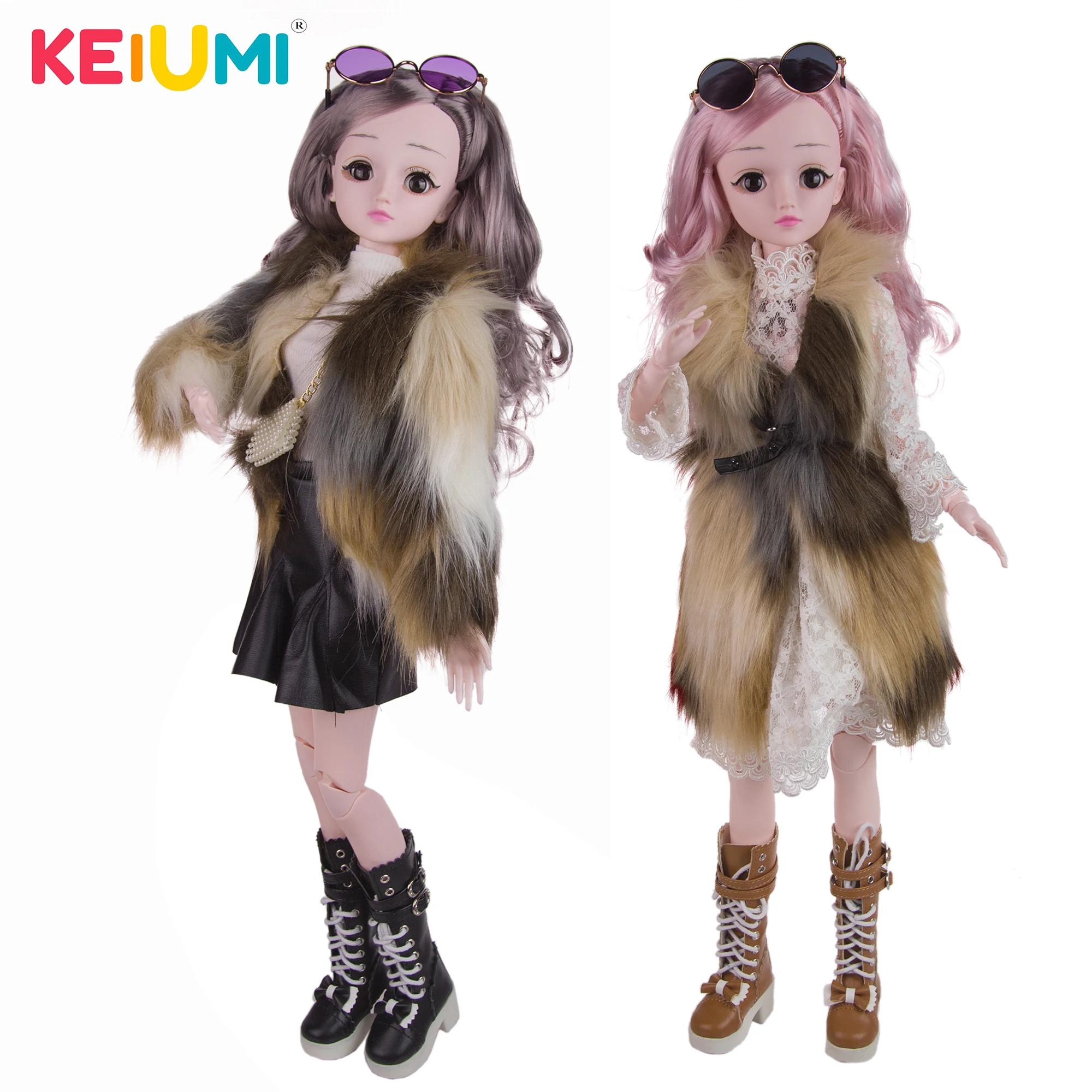 Силиконовые виниловые куклы KEIUMI 1/3 Bjd гибкие шарнирные 24 дюйма милые игрушки для