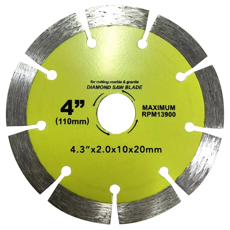 В наличии дешево! 110x10x20-1mm 4 3 &quotалмазный пильный диск отрезной для Гранит Мрамор