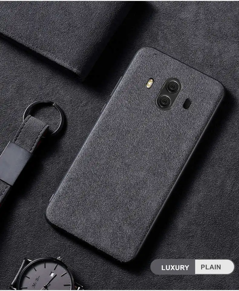Роскошный кожаный чехол для huawei P20 P30 Pro mate 20 Nova 3 3i 4 5 Honor 10 Lite 9 8X P P10 Plus View V20 V10 V i Play замшевый чехол - Цвет: Plain