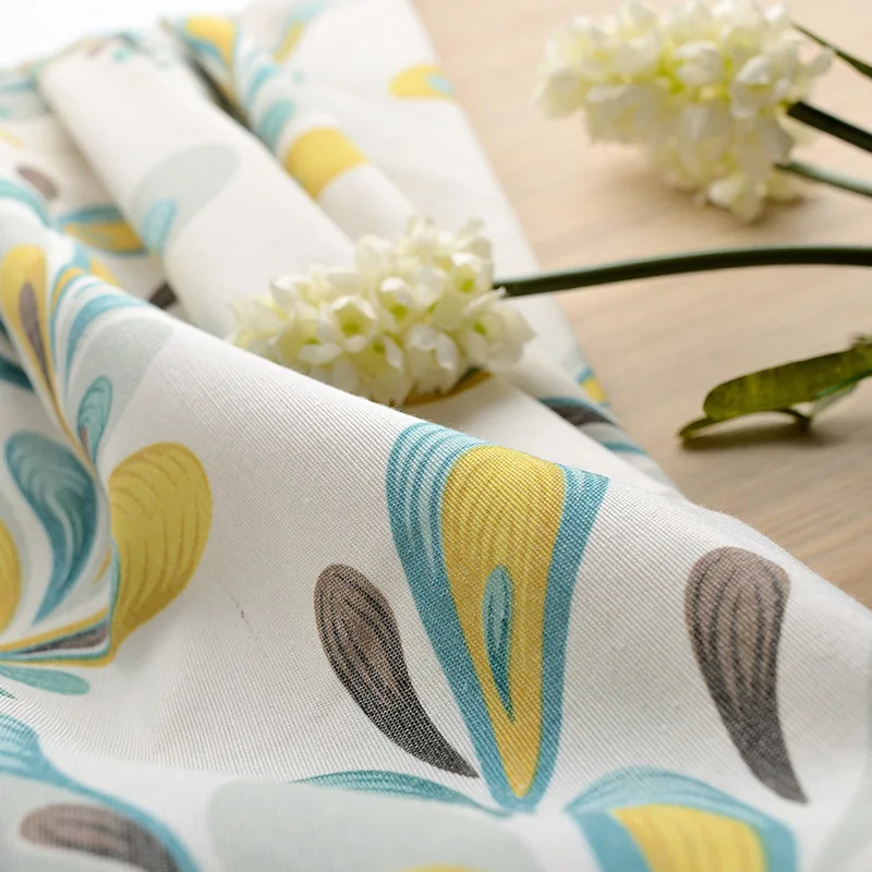 Factory Direct Curtain Cloth Modern Simple European Polyester Cotton Printing Window Yarn | Дом и сад