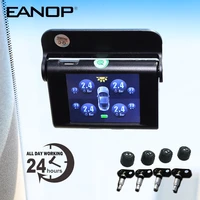 eanop s368 solar tpms 2 4 tft lcd car tire pressure monitoring system 4pcs internal external sensors alarm for universal cars