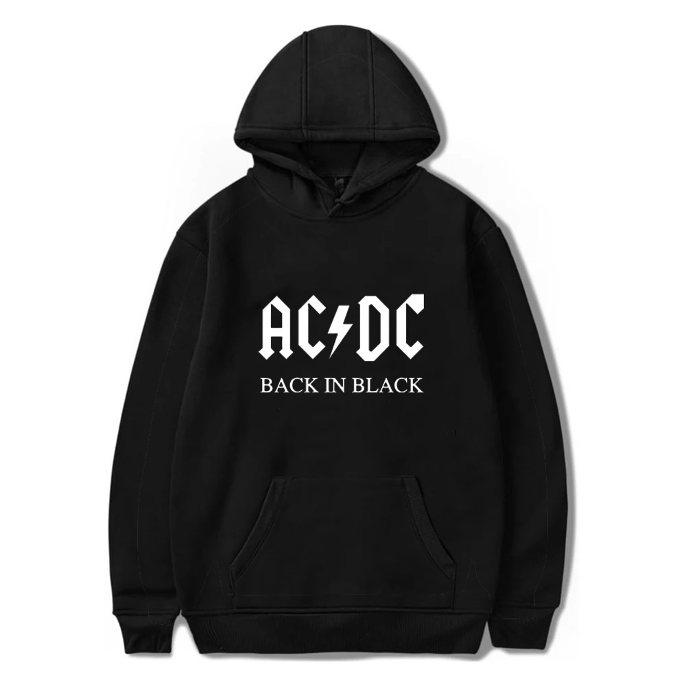 ACDC женские мужские черные толстовки с буквенным принтом Толстовка Новая мода