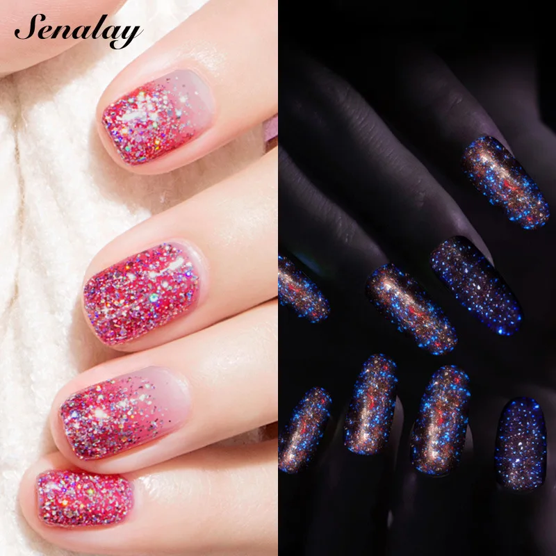 

Senalay New Luminous Rose Nail Polish Glue 5Ml Magic Starry Diamond Glue
