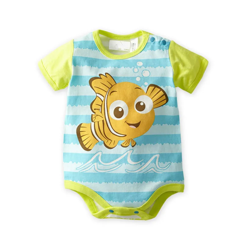 Новое летнее платье с веревкой и мультяшным рисунком для младенцев