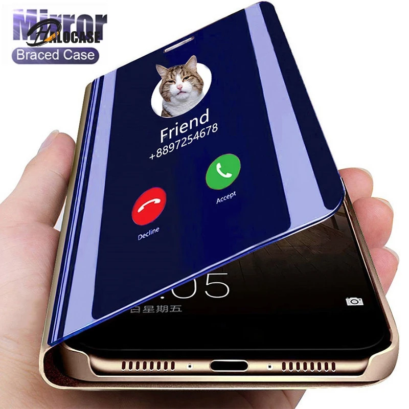 

Smart Mirror Flip Case 2019 2020 Cover for Huawei P40 P30 P20 Pro Lite Honor 20 Pro 10 9 Lite 10i 9C 9S 9A 9X 8X 8A 8S P Smart