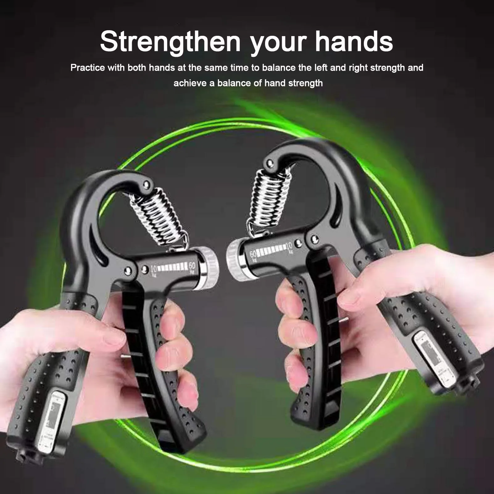 

5-60Kg Grip Strengthener Exerciser Heavy Gripper Fitness Hand Grip Wrist Increase Strength Spring Finger Pinch Carpal Expander