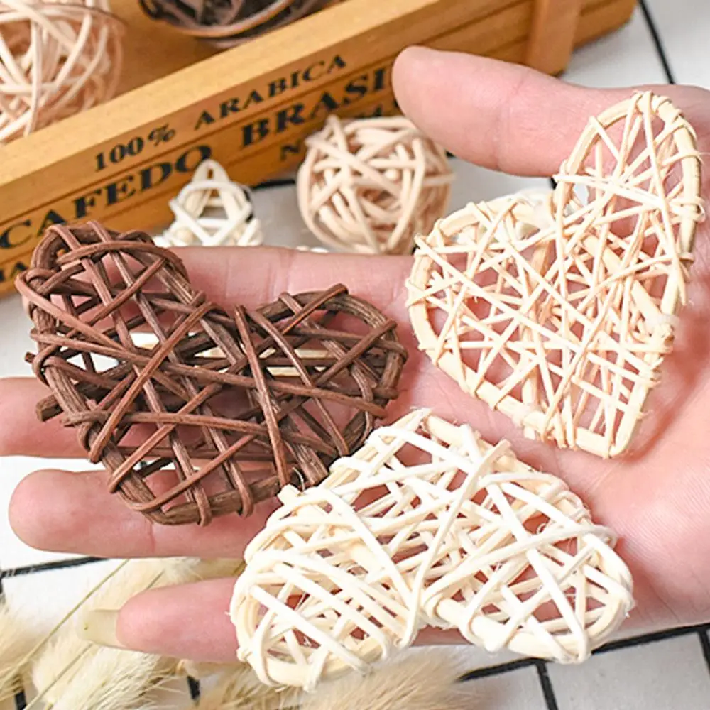 Фон для фотосъемки из искусственного ротанга звезда сердце соломенное украшение