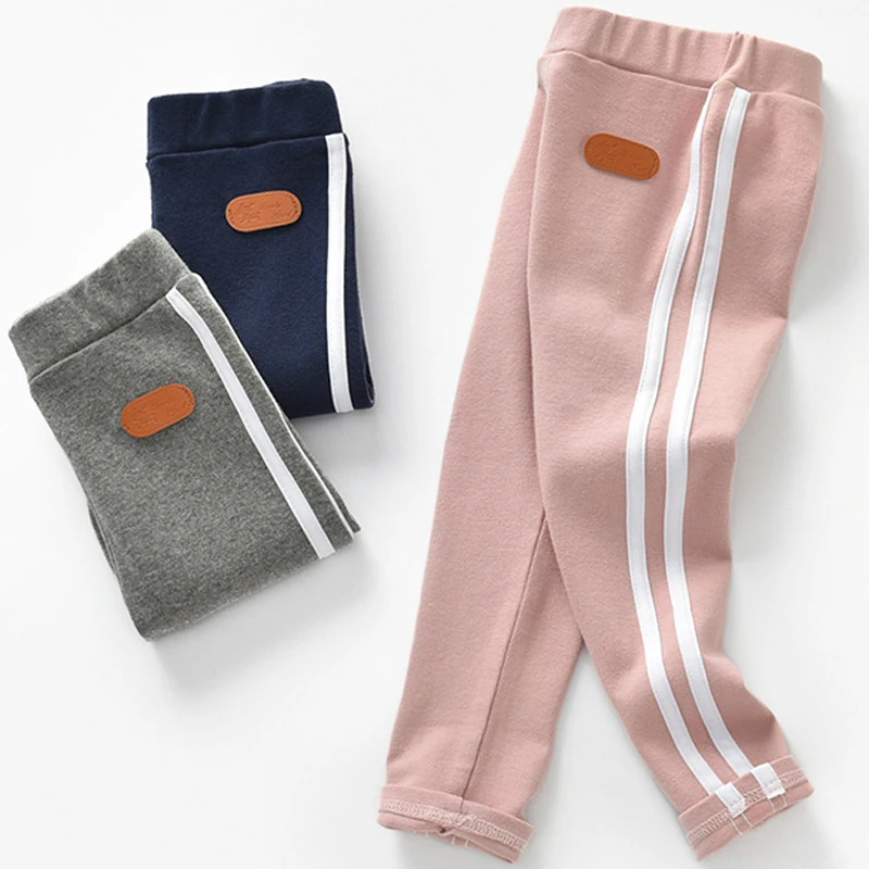От 0 до 6 лет новые модные штаны для девочек однотонные спортивные Леггинсы в