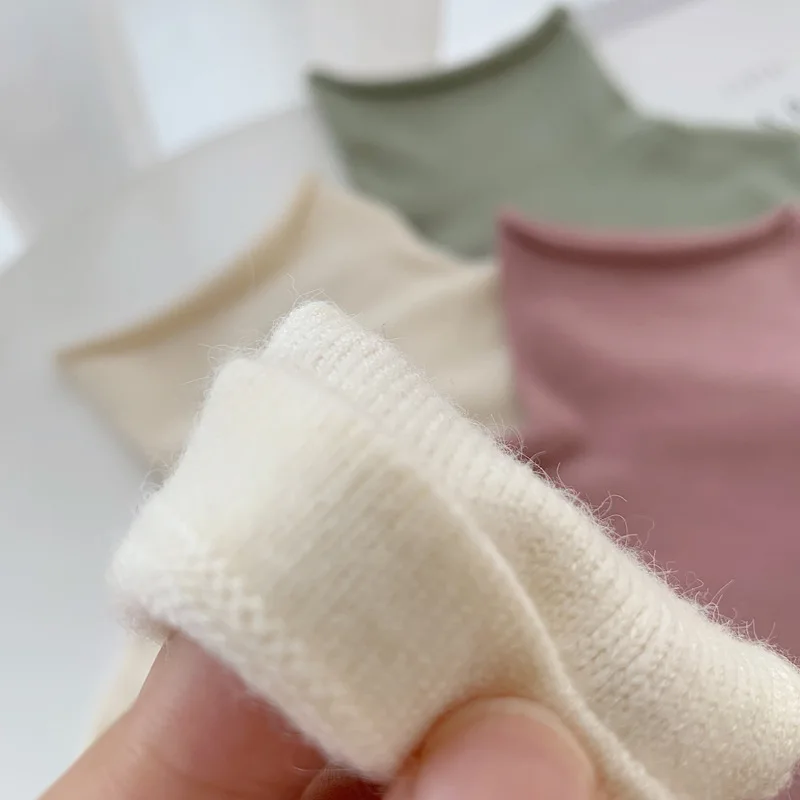 WLG/осенние свитера для мальчиков и девочек Детский Однотонный свитер с высоким