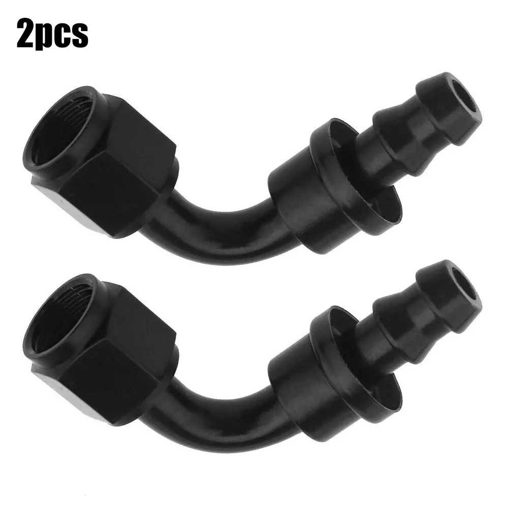 

2Pcs 90 Degree AN8 Swivel Oil/Fuel/Air/Gas Hose Line End Fitting Adapter Black Aluminum Swivel Hose End Fitting Adapter