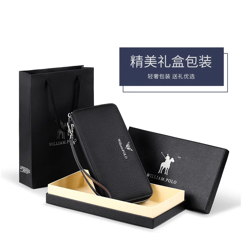 Кожаный люксовый бренд мужские кошельки длинный мужской кошелек клатч деловой