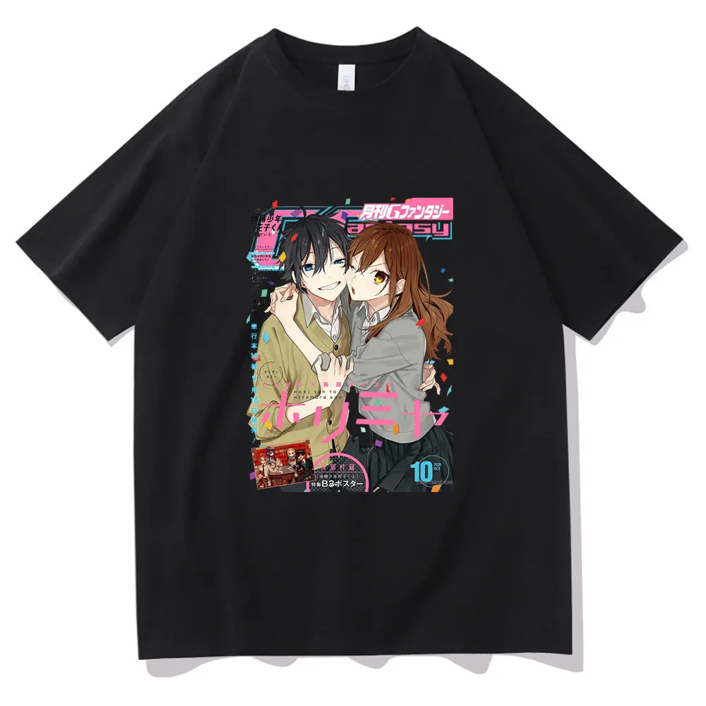

Japan Manga Horimiya Hori and Miyamura T-shirt Male Anime Cosplay Short Sleeve Tee Summer Men Women Pure Cotton Fashion Tshirt