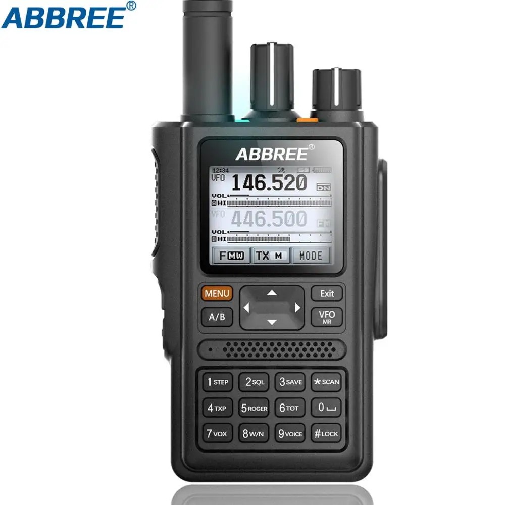 ABBREE AR-F8 gps расположение обмен всеми диапазонами(136-520 МГц) Частота/CTCSS обнаружения Walkie Talkie добавить AR-775 телескопическая антенна