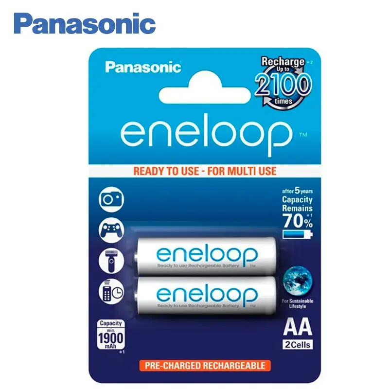 Аккумулятор Panasonic R6 eneloop BK-3MCCE/2BE 1900 мАч AA 2шт. | Электроника