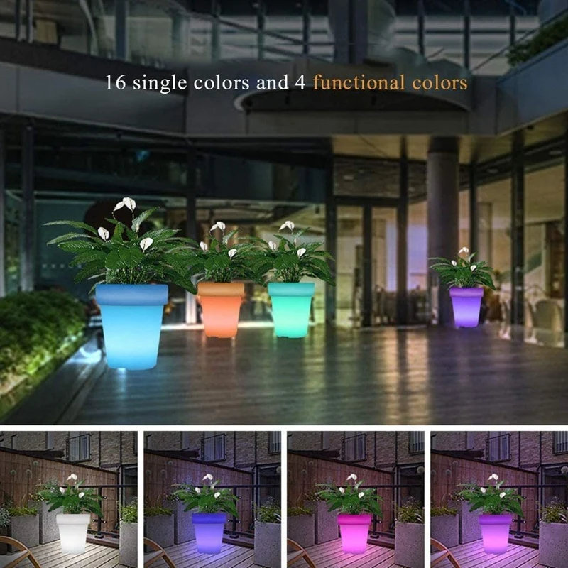 

Plant Pot LED Glowing Flowerpot 7 Colorful Remote Control Plant Pot Can Fix Colors Planter for Garden Decor
