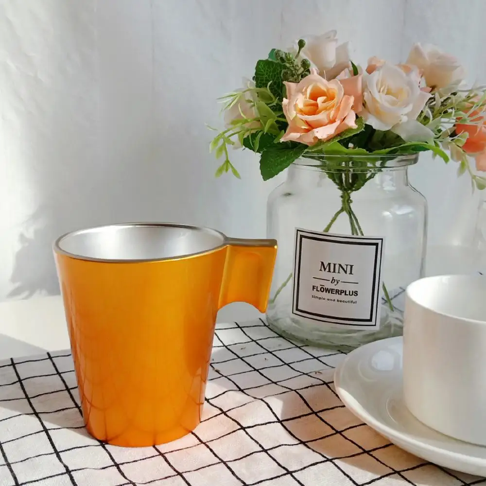 Кофейная чашка Luminarc Flashy 8Cl для эспрессо кружки золотой и фиолетовый цвета 75 мл