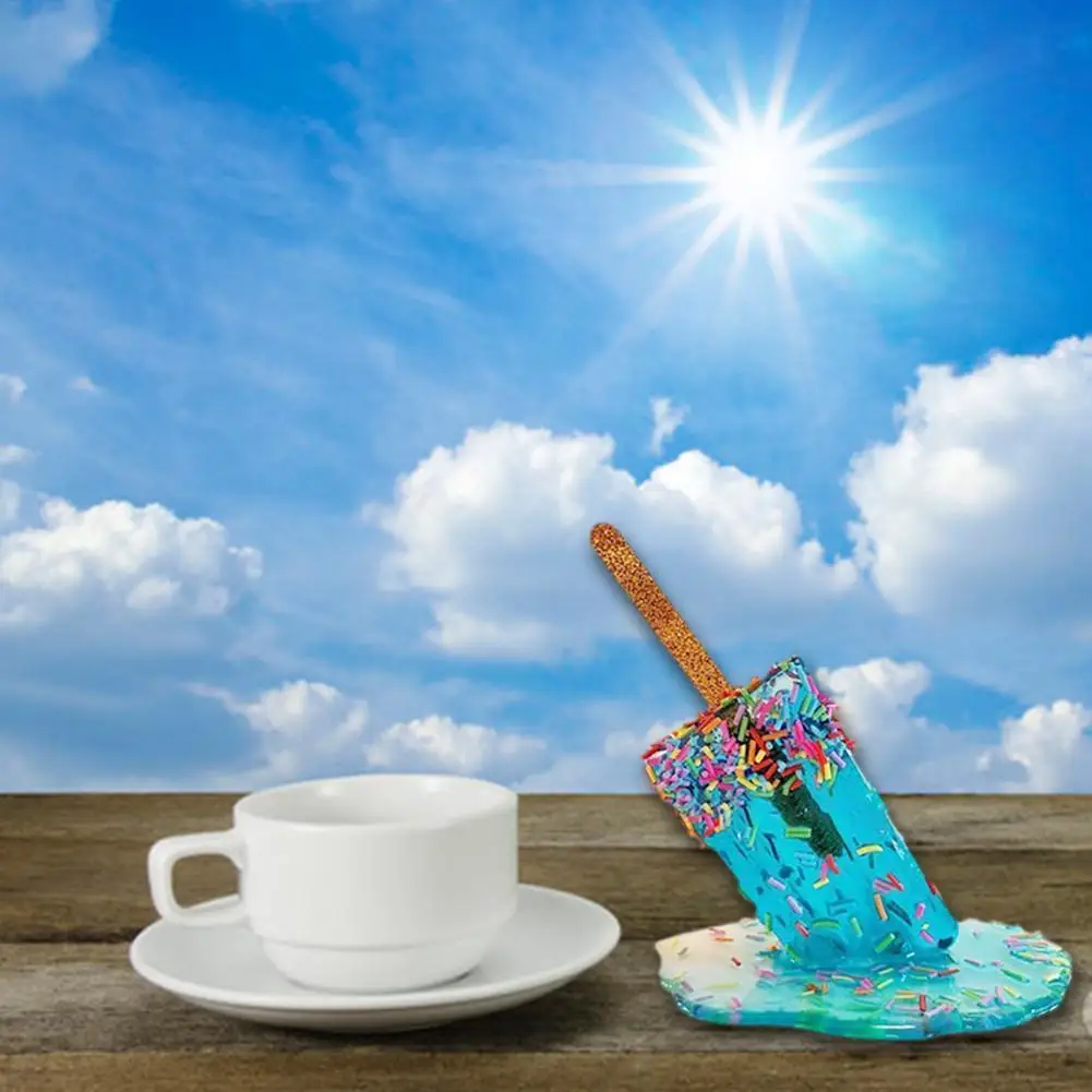 

Resin Melting Lollipop Sculptures Summer Cool Lollipop Crafts Summer Beach Cool Statues Home Decor Popsicle Ornament Present