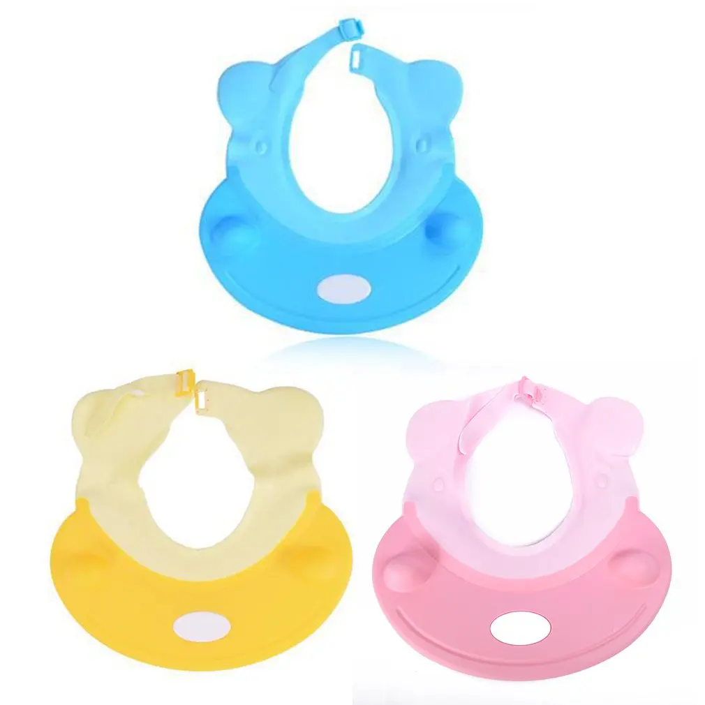 

Shower Caps Adjustable Waterproof Shampoo Shower Caps For Kids Bath Visor With Ear Protection For Bathing Washing Hair