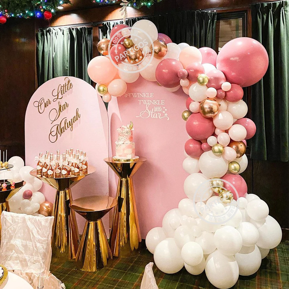 78 шт ретро розовый шар гирлянда арочный Комплект Макарон Розовый Латекс Globos Baby