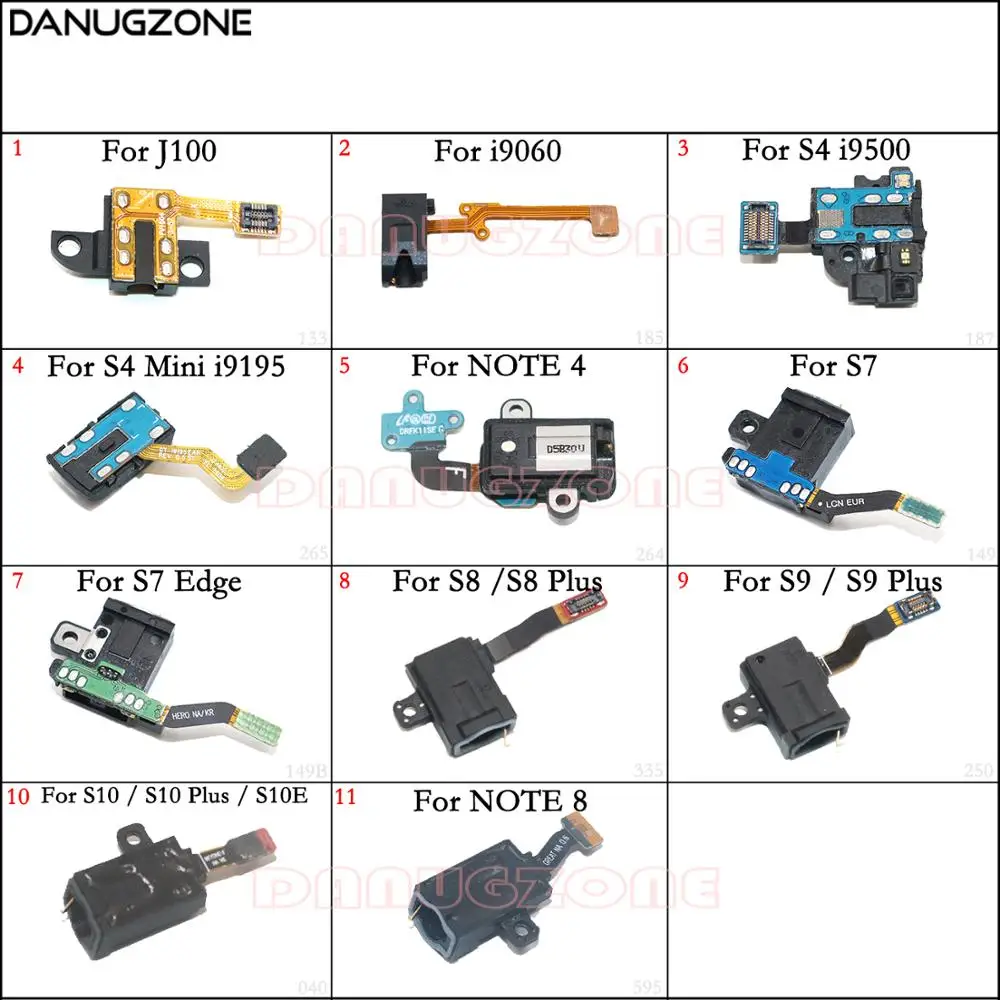 

Headphone Audio Jack Earphone Socket Flex Cable For Samsung Galaxy S7 Edge S8 S9 Plus S9+ S10 S10E S4 Mini i9500 j100 NOTE 4 8