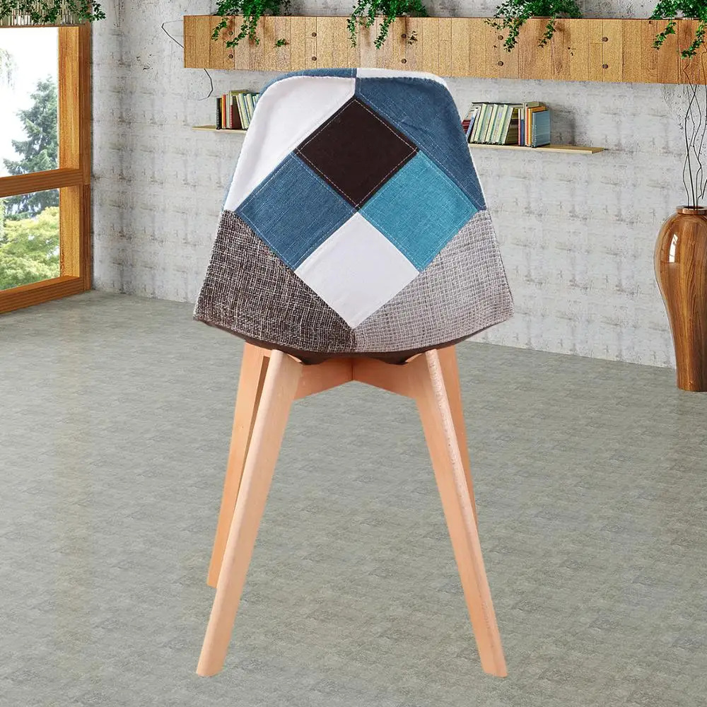 Набор из 4 художественных обеденных стульев в нордическом средневековом стиле